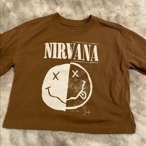 Brown Teen Nirvana Shirt